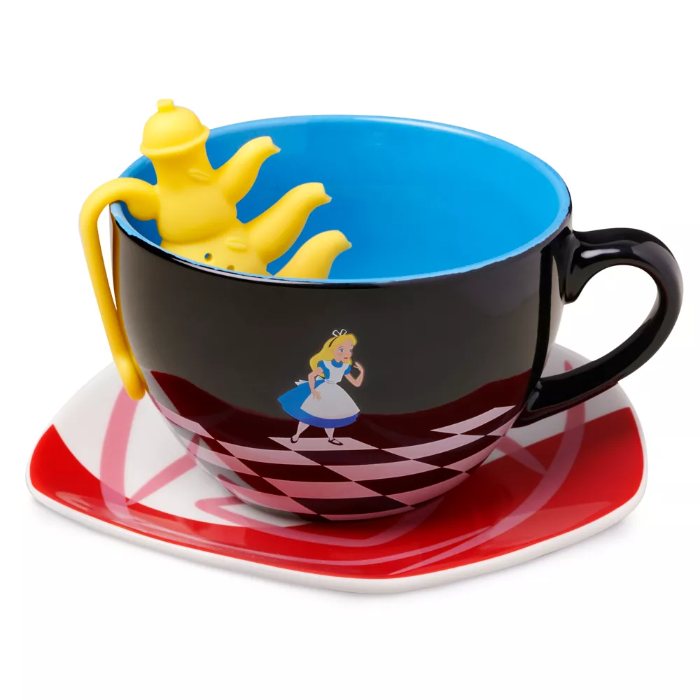 Disney Store Coffret Tasse, Soucoupe Et Infuseur Alice Au Pays Des Merveilles 5 Disney Store Coffret Tasse, Soucoupe Et Infuseur Alice Au Pays Des Merveilles – Image 3