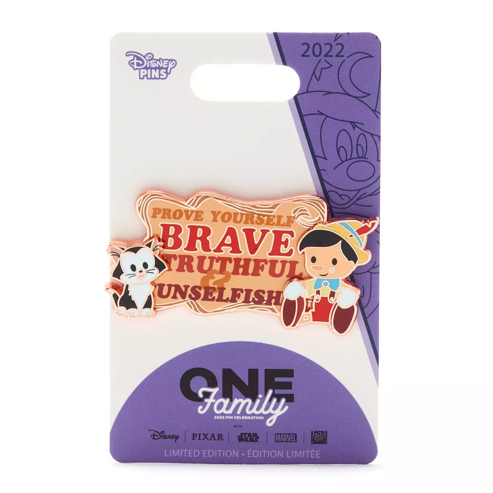 Disney One Family Pin's Pinocchio "Devise" En édition Limitée 4 Disney One Family Pin's Pinocchio "Devise" En édition Limitée – Image 2